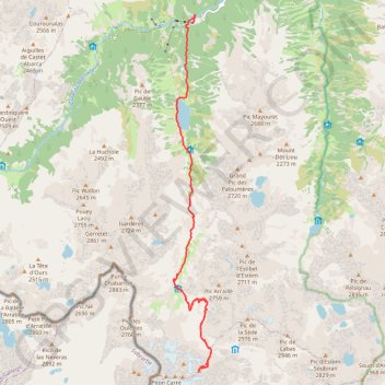 Trace GPS Ascension du Petit Vignemale, itinéraire, parcours
