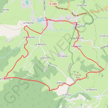 Trace GPS Massif des Bois Noirs - Les Fruits Rouges, itinéraire, parcours
