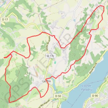 Trace GPS Boucle par les Relais de Paladru et de Virieu, itinéraire, parcours