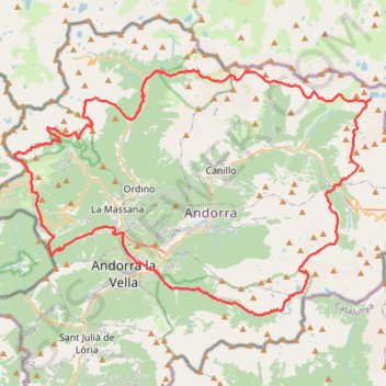 Trace GPS Coronallacs - Itinéraire des 4 refuges gardés, itinéraire, parcours