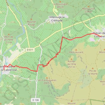 Trace GPS En Corbières - La ronde au coeur des Corbières - Thézan-des-Corbières à Saint-Laurent-de-la-Cabrerisse, itinéraire, parcours