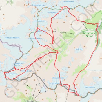 Trace GPS Tour de l'Ötztal, itinéraire, parcours