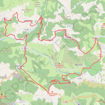 Trace GPS Cirque de Mallavieille - Octon, itinéraire, parcours