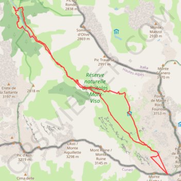 Trace GPS Col Vallante, itinéraire, parcours