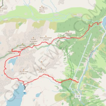 Trace GPS Pic de HAUTAFULHE, itinéraire, parcours