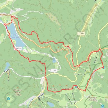 Trace GPS Du col de la Schlucht au lac de Longemer, itinéraire, parcours