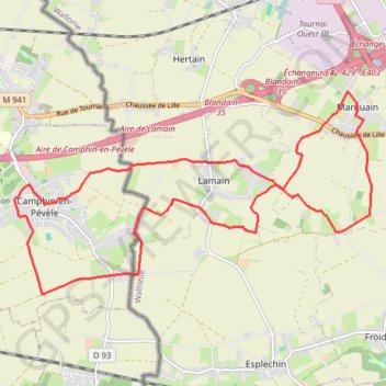 Trace GPS De la voie romaine au Paris-Roubaix - Camphin-en-Pévèle, itinéraire, parcours