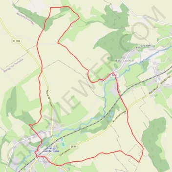 Trace GPS Le Circuit du Chemin Blanc (Blangy), itinéraire, parcours