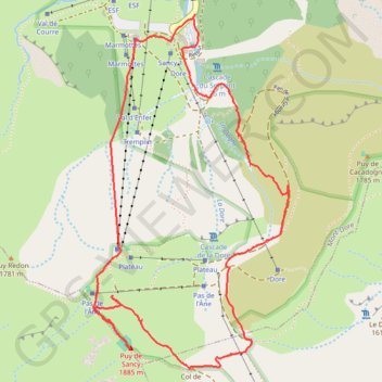 Trace GPS Station du Mont Dore, itinéraire, parcours