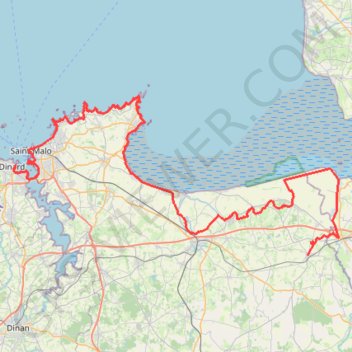 Trace GPS GR34 De Pleine-Fougères à Dinard (Ille-et-Vilaine), itinéraire, parcours