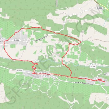 Trace GPS Pougnadoresse - Saint-Laurent-la-Vernède, itinéraire, parcours