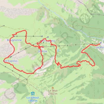 Trace GPS Pic de Jorasse (VS) - Ovronnax, itinéraire, parcours