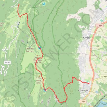 Trace GPS 25_27.05.2017 Collonges - Noire Combe, itinéraire, parcours