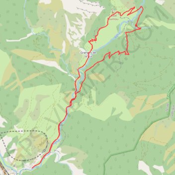 Trace GPS Rocher de Servia, itinéraire, parcours