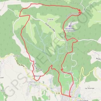 Trace GPS La Chaise du Diable - Collonges-la-Rouge - Pays de la vallée de la Dordogne Corrézienne, itinéraire, parcours