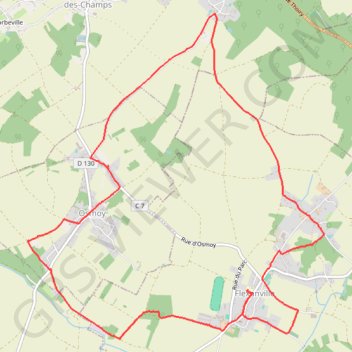 Trace GPS Flexanville (78 - Yvelines), itinéraire, parcours