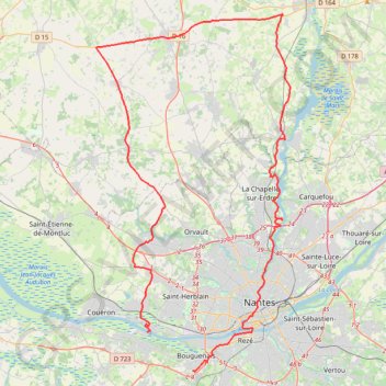 Trace GPS Notre Dame Des Landes - Héric - Erdre (ouest), itinéraire, parcours