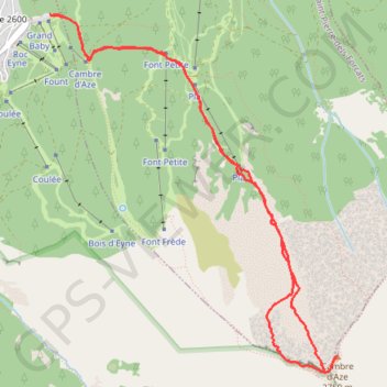 Trace GPS Cambre d'Aze - Couloir Vermicelle, itinéraire, parcours