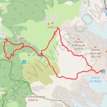 Trace GPS Plan Glacier, itinéraire, parcours