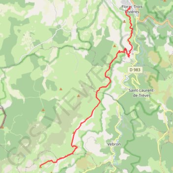 Trace GPS Florac - L'Hom, itinéraire, parcours