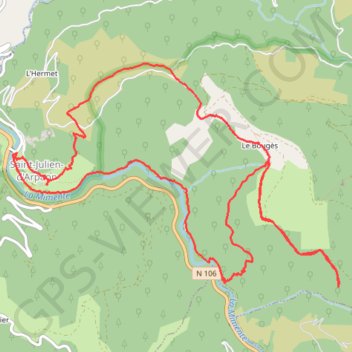 Trace GPS Sentier des Moulins de Bougès, itinéraire, parcours