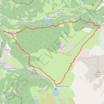 Trace GPS Itinéraire trail intermédiaire - col du tricot, itinéraire, parcours