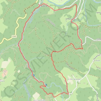 Trace GPS Charrerogne-en-Dunière - Vaubarlet, itinéraire, parcours