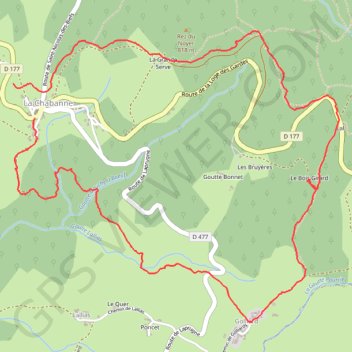 Trace GPS Autour de La Chabanne, itinéraire, parcours
