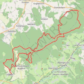 Trace GPS Rando La Baffe, itinéraire, parcours