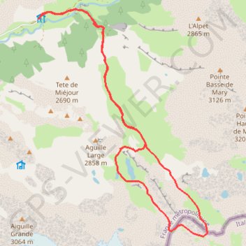 Trace GPS Col de Marinet, itinéraire, parcours