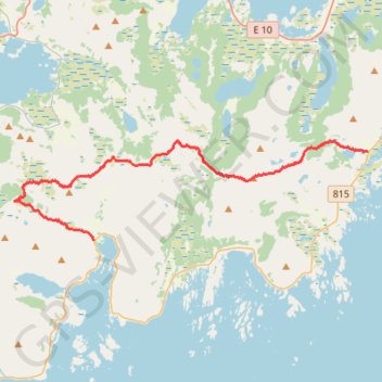 Trace GPS Vikjord-Brustranda, itinéraire, parcours