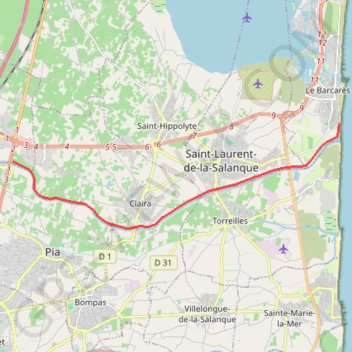Trace GPS La Voie vete de l'Agly 14 km, itinéraire, parcours