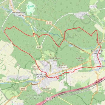 Trace GPS Longvilliers, itinéraire, parcours