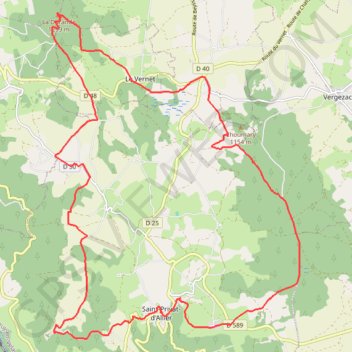 Trace GPS Saint-Privat à Durande, itinéraire, parcours