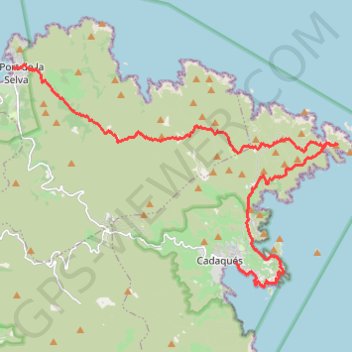 Trace GPS COLCAD LB 5.1ter Option 3 La Selva Port Lliguat Cap Littoral s'Oliguera, itinéraire, parcours