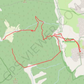 Trace GPS Le Dôme du Glandasse, itinéraire, parcours