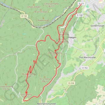 Trace GPS Le Haberacker - Saverne, itinéraire, parcours