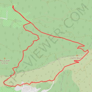 Trace GPS Camps la source Saint quinies, itinéraire, parcours