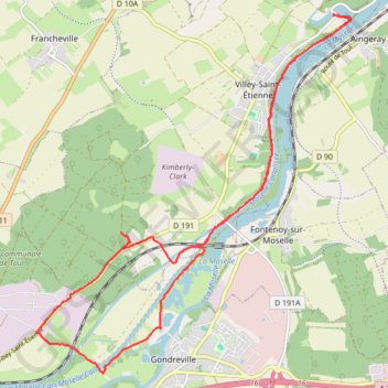 Trace GPS Viller-St-Étienne_velo_2020-06-14, itinéraire, parcours