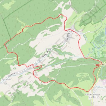 Trace GPS Le Belvédère des deux lacs - Doubs, itinéraire, parcours