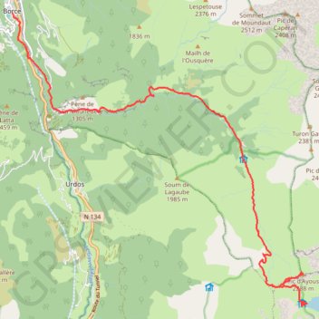 Trace GPS Traversée des Pyrénées - Étape 10, itinéraire, parcours