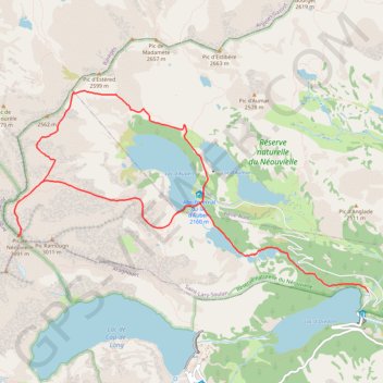 Trace GPS Pic de Néouvielle, itinéraire, parcours