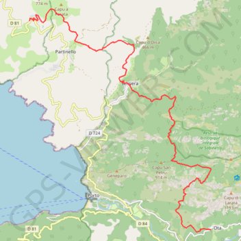 Trace GPS De curzy à Ota, itinéraire, parcours