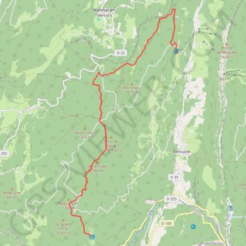 Trace GPS Col de Romeyère - La Goulandière, itinéraire, parcours
