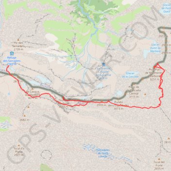 Trace GPS Marboré-tour, itinéraire, parcours