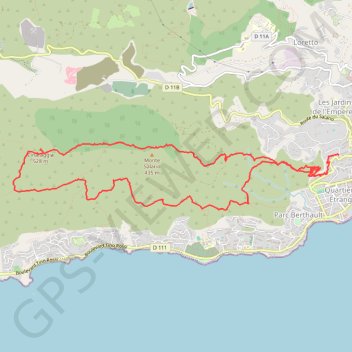 Trace GPS Sentier des cretes grande boucle, itinéraire, parcours