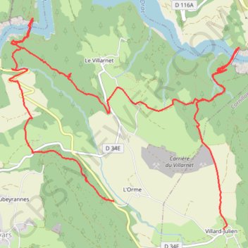 Trace GPS Passerelles du Monteynard, itinéraire, parcours