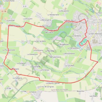 Trace GPS Saint Mars du Désert, itinéraire, parcours