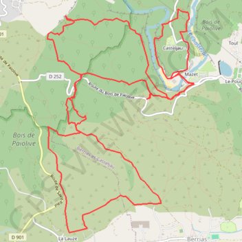Trace GPS Bois de Paoïlive, itinéraire, parcours