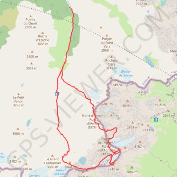 Trace GPS Mont Ambin, itinéraire, parcours